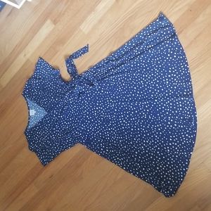 Kaleigh Blue Dress with Polka Dots - Size Medium